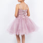 Embroidered Spaghetti Tulle Girl Party Dress by Cinderella Couture USA AS5125