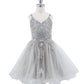 Embroidered Spaghetti Tulle Girl Party Dress by Cinderella Couture USA AS5125