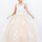 Beautiful Illusion Tulle 3D Flower Girl Dress by Cinderella Couture USA AS5126