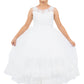 Illusion Top Lace Tulle Flower Girl Dress by Cinderella Couture USA AS5129