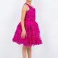 Glitter Flower One Shoulder Girl Party Dress by Cinderella Couture USA AS5132