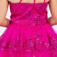 Glitter Flower One Shoulder Girl Party Dress by Cinderella Couture USA AS5132