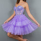 Sweetheart Neckline Tulle Short Party Dress by Cinderella Couture USA AS5133J