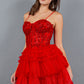 Sweetheart Neckline Tulle Short Party Dress by Cinderella Couture USA AS5133J