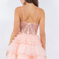 Sweetheart Neckline Tulle Short Party Dress by Cinderella Couture USA AS5133J
