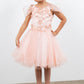 Glittter Flower Shoulder Strap Girl Party Dress by Cinderella Couture USA AS5134