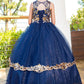 Cinderella Couture USA AS5163 Satin Glittered Tulle Mini Quince Gown