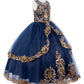 Cinderella Couture USA AS5163 Satin Glittered Tulle Mini Quince Gown