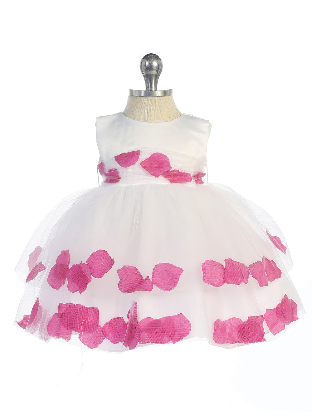 Baby Girl Satin Bodice Double Tulle Layer Dress by TIPTOP KIDS - AS5251S