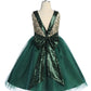 AS560 Kids Dream - Embroidered Lace V Back & Bow Girl Dress