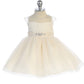 Baby Girl Lace Bodice Illusion Beaded Neckline Dress by TIPTOP KIDS - AS5712S