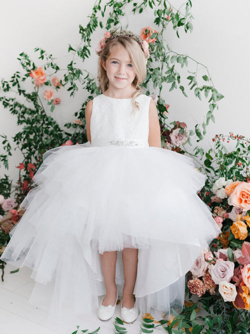 Baby Girl Layered Tulle Lace Bodice Dress by TIPTOP KIDS - AS5722S
