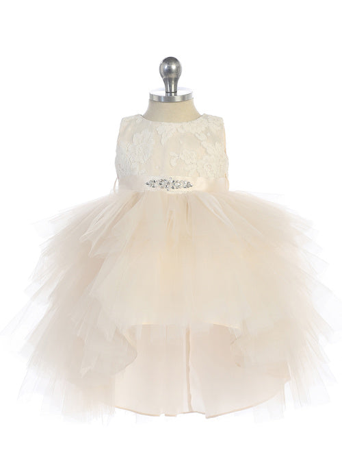 Baby Girl Layered Tulle Lace Bodice Dress by TIPTOP KIDS - AS5722S