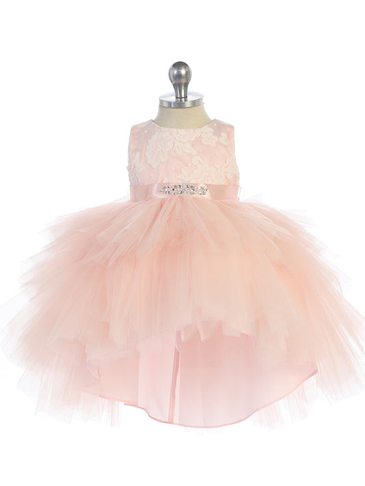 Baby Girl Layered Tulle Lace Bodice Dress by TIPTOP KIDS - AS5722S