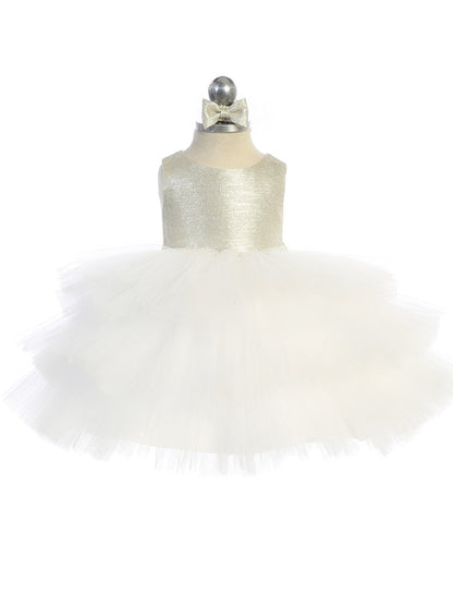 Baby Girl Layered Tulle Glitter Bodice Dress by TIPTOP KIDS - AS5790S