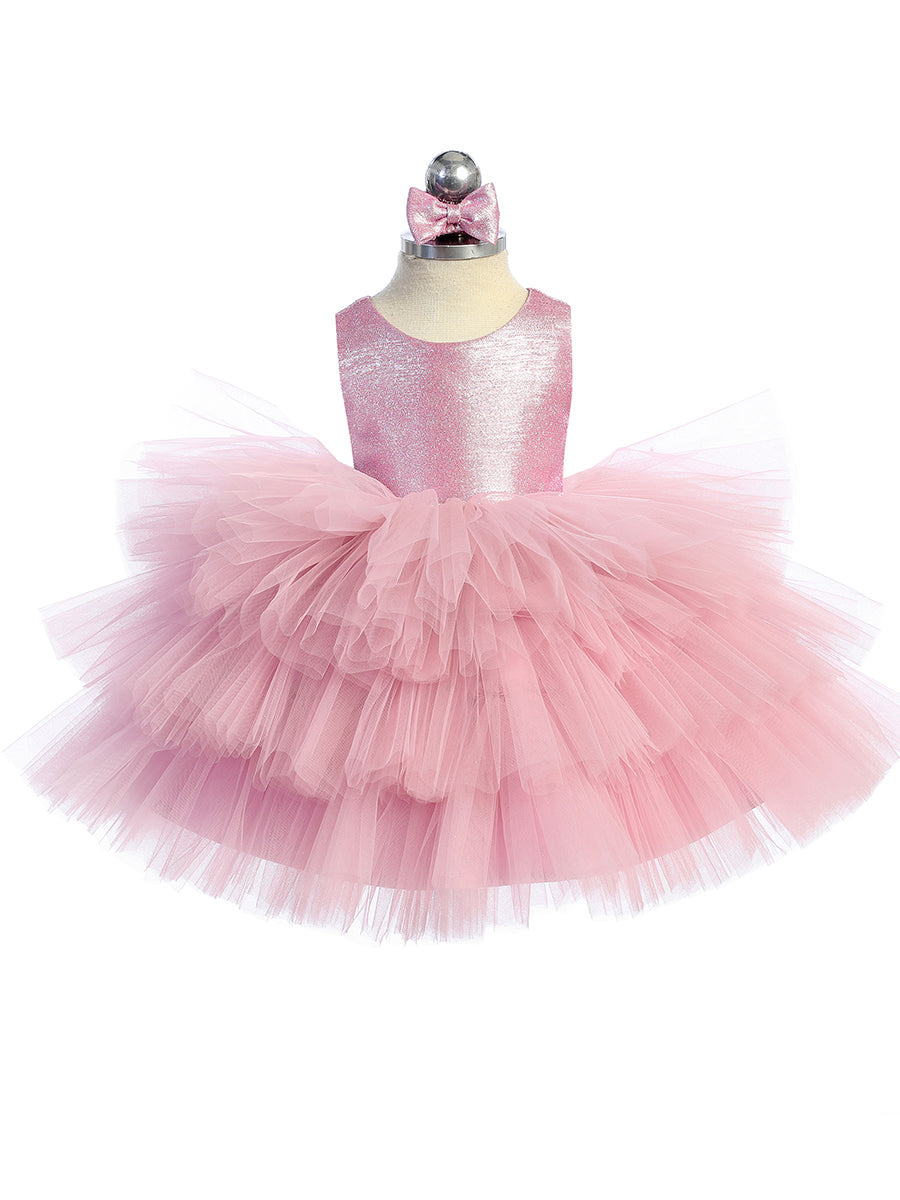 Baby Girl Layered Tulle Glitter Bodice Dress by TIPTOP KIDS - AS5790S