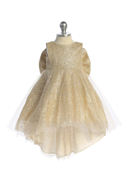 gold baby dress Princess Aisha (Pink & Gold) 7 Years Please strictly follow the size chart to select the size Baby Girls Sparkling Full Length