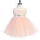 Baby Girl Lace Applique Illusion Neckline Dress by TIPTOP KIDS - AS5805S