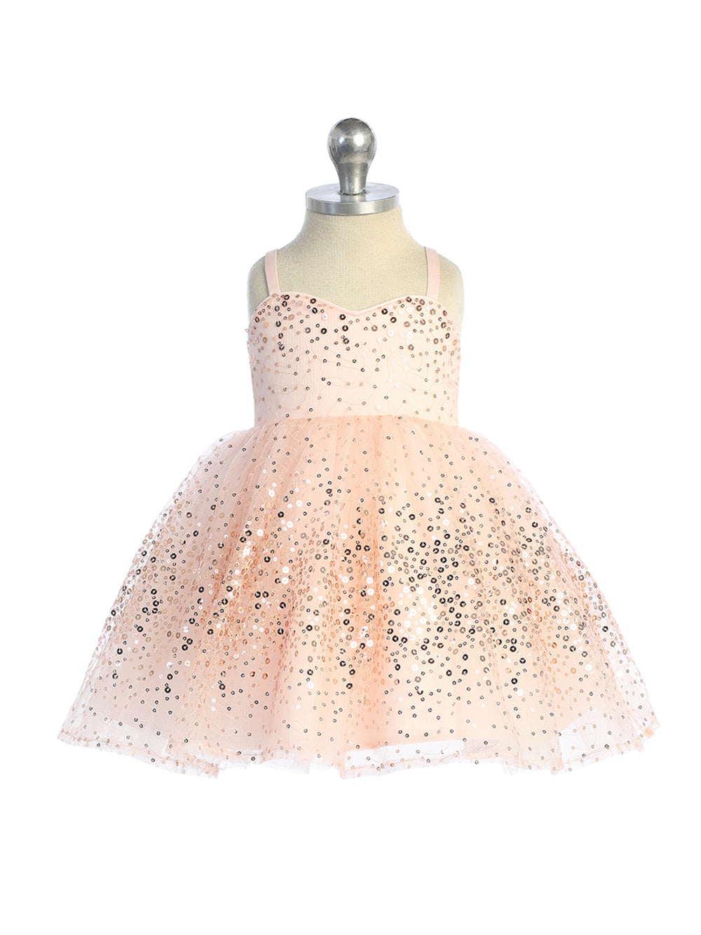 Baby Girl Dress with Sweetheart Neckline Sequins Dress by TIPTOP KIDS