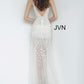 Jovani 60695 Beaded V-Neckline Spaghetti Straps Dress - Special Occasion