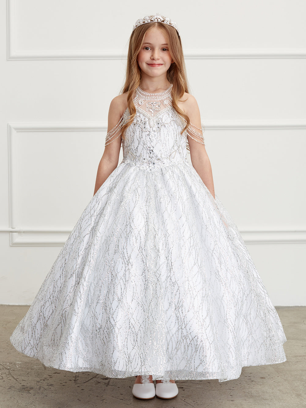 Girl Dress with Choker Halter Neckline by TIPTOP KIDS