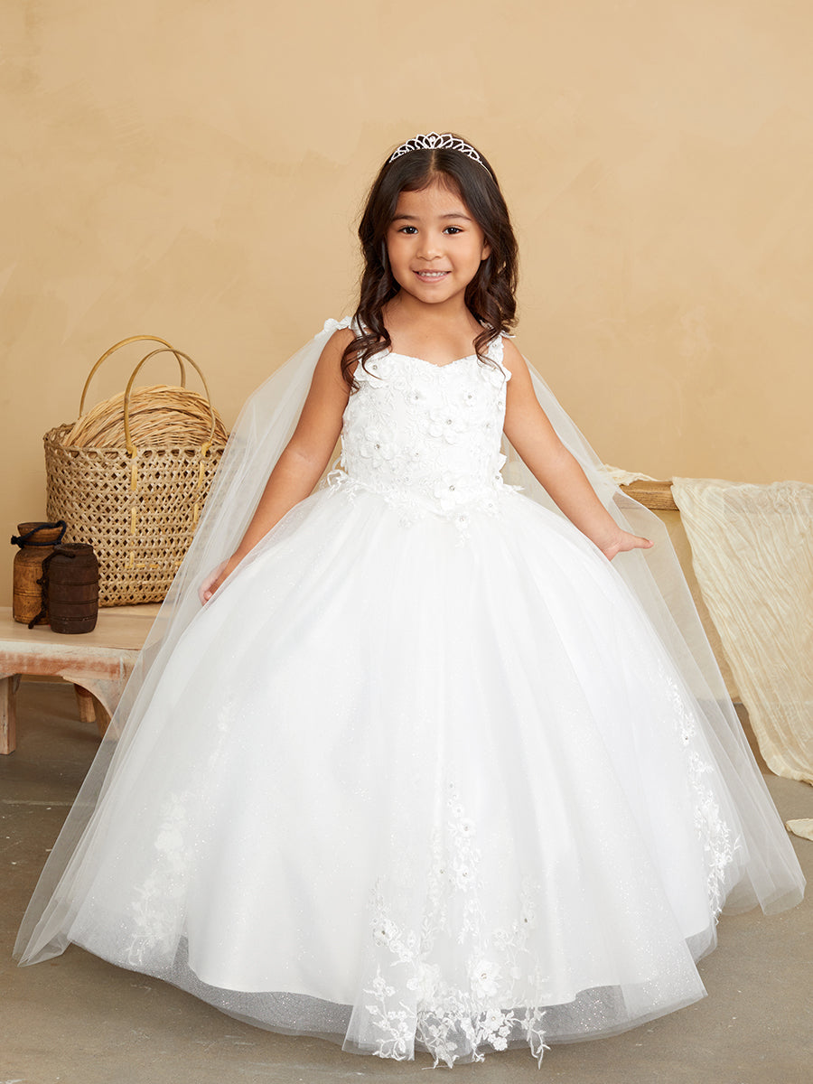 Girl Dress with Glitter Tulle Skirt by TIPTOP KIDS - AS7040