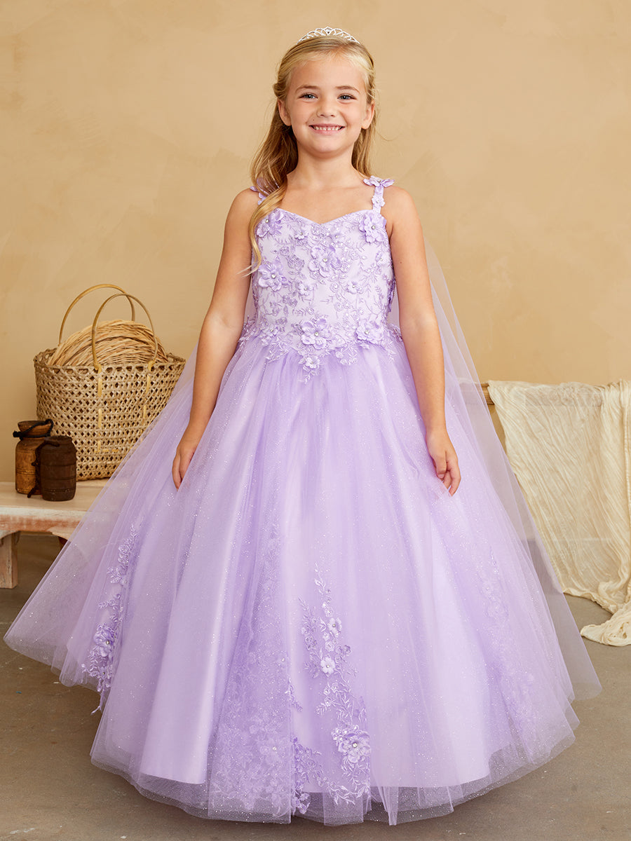 Girl Dress with Glitter Tulle Skirt by TIPTOP KIDS - AS7040