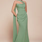 Strapless Chiffon Scoop Neckline Gown by Cinderella Divine 7433 - Special Occasion