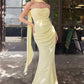 Strapless Chiffon Scoop Neckline Gown by Cinderella Divine 7433 - Special Occasion