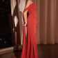 Strapless Chiffon Scoop Neckline Gown by Cinderella Divine 7433 - Special Occasion