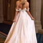 Off Shoulder Sweetheart Leg Slit Bridal Gown by Cinderella Divine 7449W