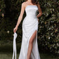 Satin Strapless Straight Neckline Bridal Gown by Cinderella Divine 7451W - Special Occasion/Curves