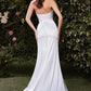 Satin Strapless Straight Neckline Bridal Gown by Cinderella Divine 7451W - Special Occasion/Curves