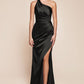 One Shoulder Halter Neckline Sheath Gown by Cinderella Divine 7454 - Special Occasion/Curves