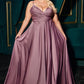 Soft Satin A-Line Sweetheart Neckline by Cinderella Divine 7485C - Curves