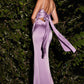 Satin Cowl Gown by Cinderella Divine 7487 -Special Occasion/Curves