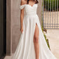 Off The Shoulder A-Line Bridal Gown by Ladivine 7493W