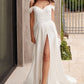 Off The Shoulder A-Line Bridal Gown by Ladivine 7493W