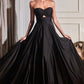 Satin Strapless A-Line Women Formal Gown By Ladivine 7496 - Special Occasion