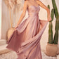 Satin Strapless A-Line Women Formal Gown By Ladivine 7496 - Special Occasion