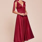 Satin V-Neckline A-Line Gown by Cinderella Divine 7499 - Special Occasion/Curves
