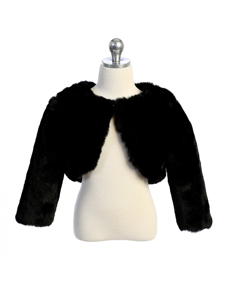 Party Girl Faux Fur Jacket Dress by TIPTOP KIDS - AS7914