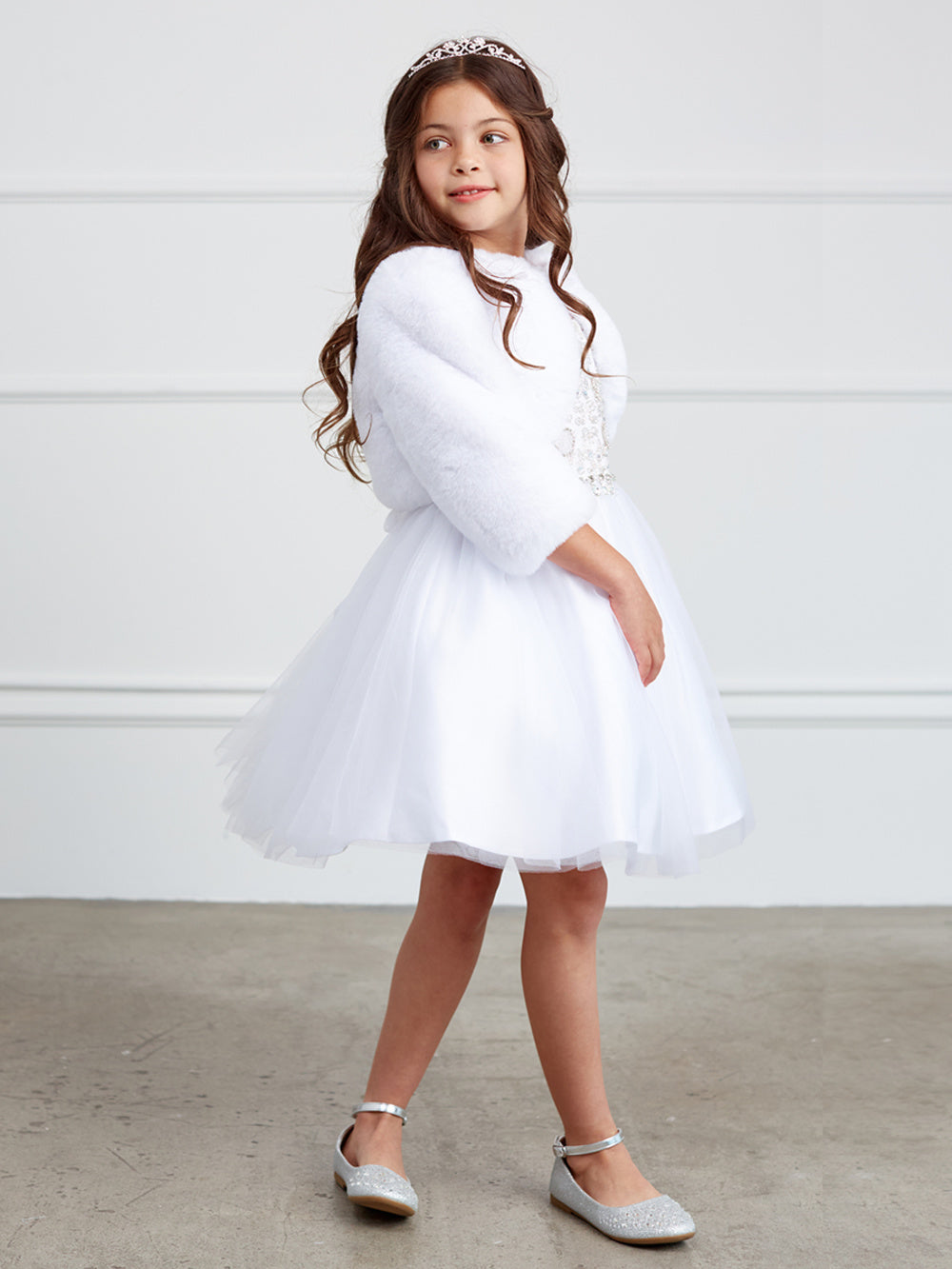 Party Girl Faux Fur Jacket Dress by TIPTOP KIDS