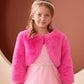 Party Girl Faux Fur Jacket Dress by TIPTOP KIDS - AS7914