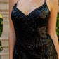 V-Neckline Sheath Leg Slit Party Dress by Cinderella Couture USA AS8036J