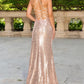 V-Neckline Sheath Leg Slit Party Dress by Cinderella Couture USA AS8036J