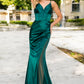 Embellished Satin Leg Slit Party Dress by Cinderella Couture USA AS8037J