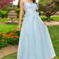 3D Floral Applique Lace A-Line Party Dress by Cinderella Couture USA AS8038J