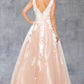 3D Organza Flowers Glitter Party Dress by Cinderella Couture USA AS8040J