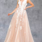 3D Organza Flowers Glitter Party Dress by Cinderella Couture USA AS8040J